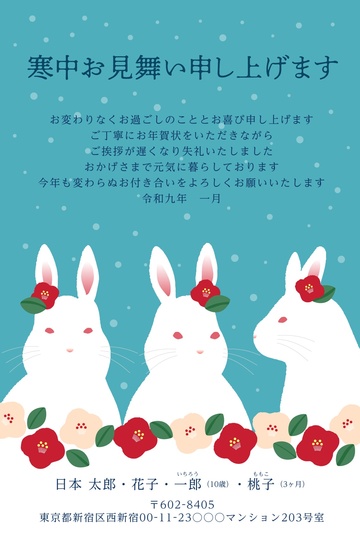 寒中見舞いデザイン KKS006